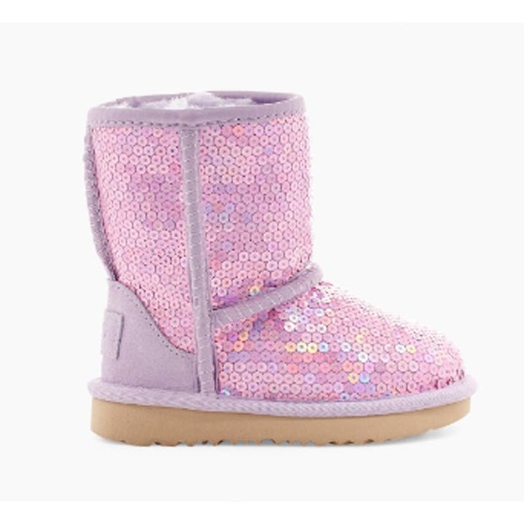 UGG Other - UGG Toddler Girl's Ugg Classic Ii Stellar Sequin Boots In Lilac Frost